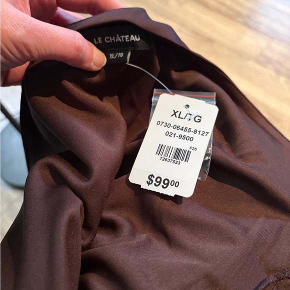 130. Le Chateau Women’s Dress - Dark Brown - Picture 4 of 5